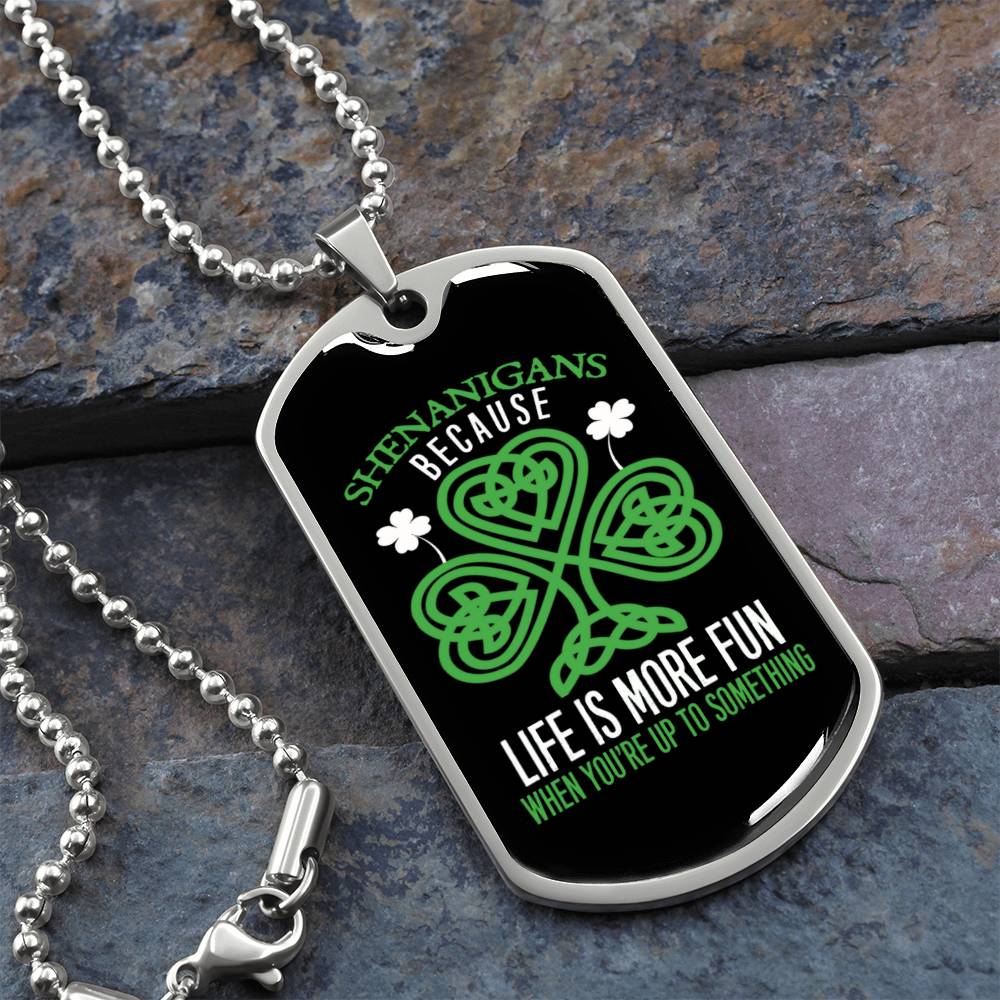 Shenanigans St. Patricks Day Dog Tag