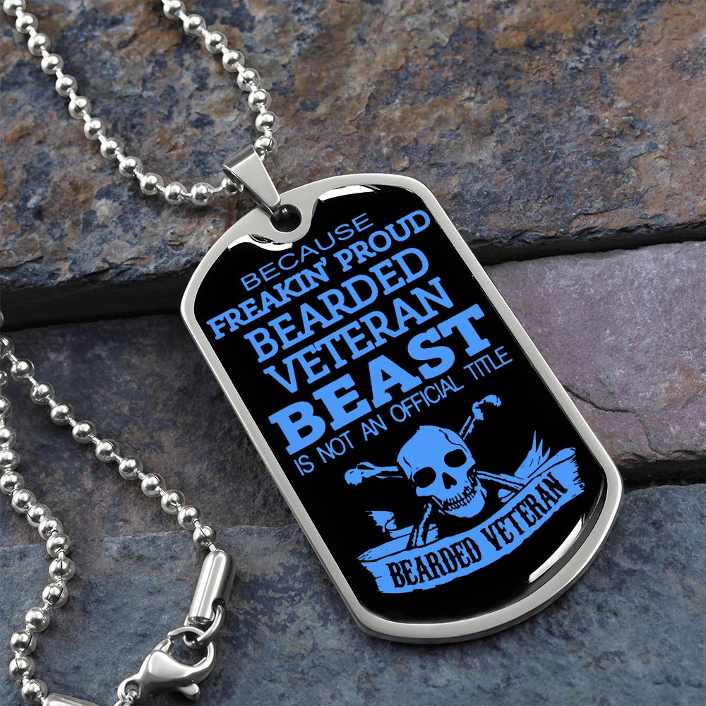 The Bearded Veteran Dog Tag