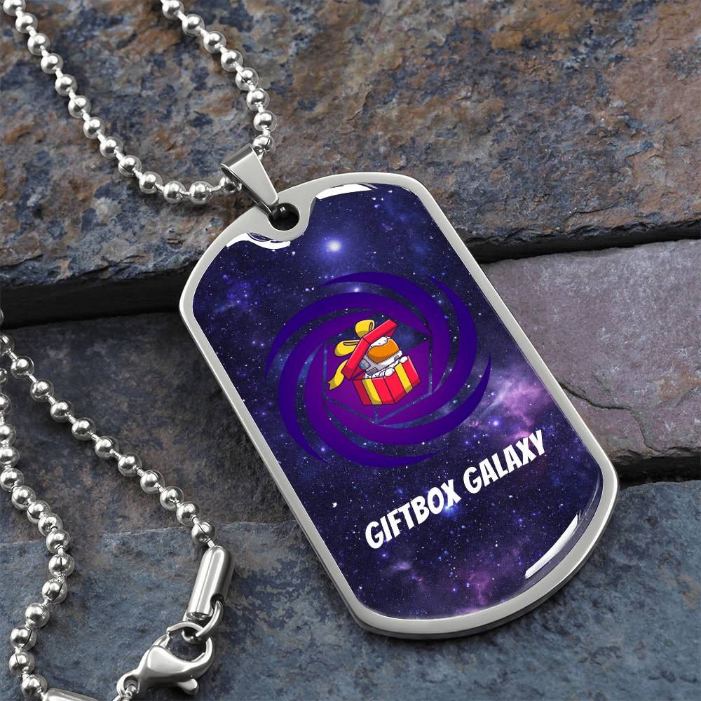 Giftbox Galaxy Dog Tag