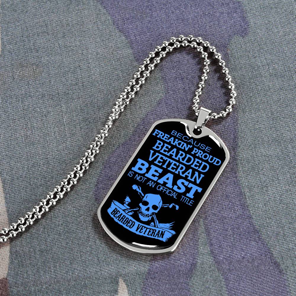 The Bearded Veteran Dog Tag