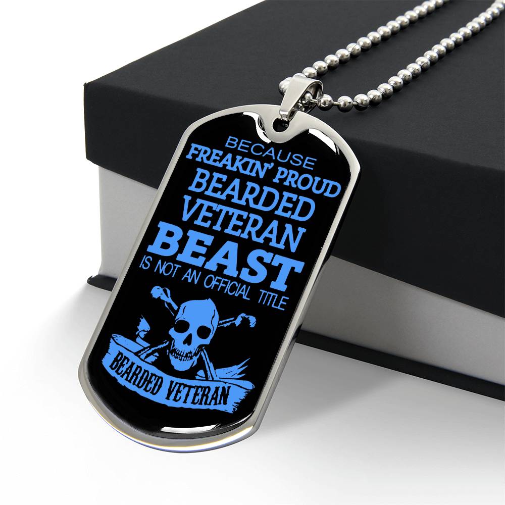 The Bearded Veteran Dog Tag