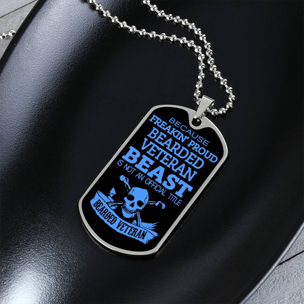 The Bearded Veteran Dog Tag