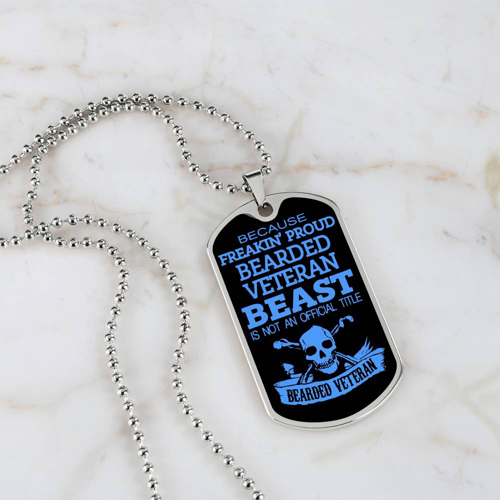 The Bearded Veteran Dog Tag