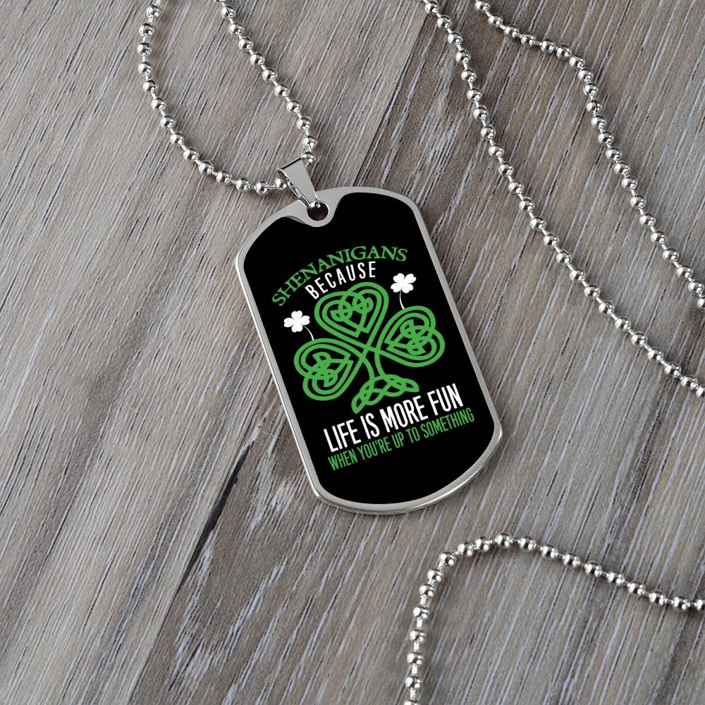 Shenanigans St. Patricks Day Dog Tag