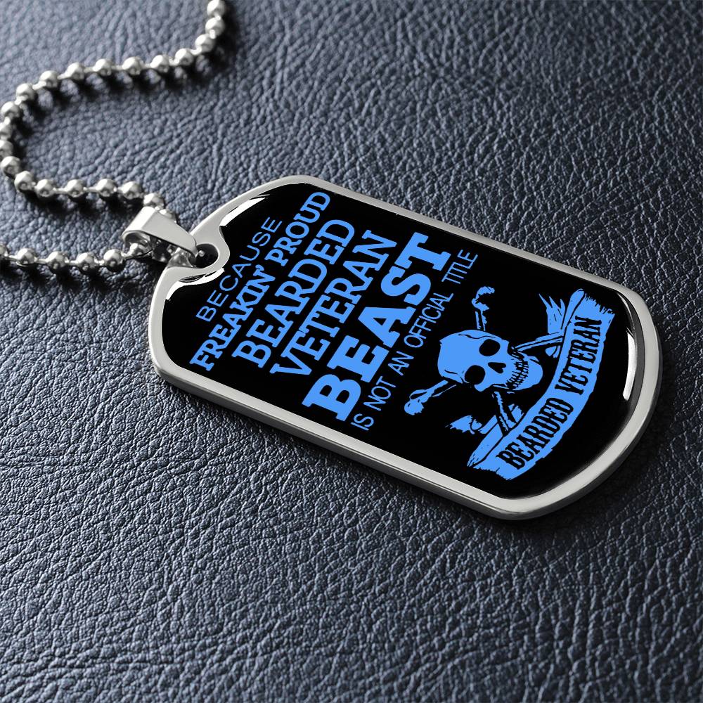 The Bearded Veteran Dog Tag