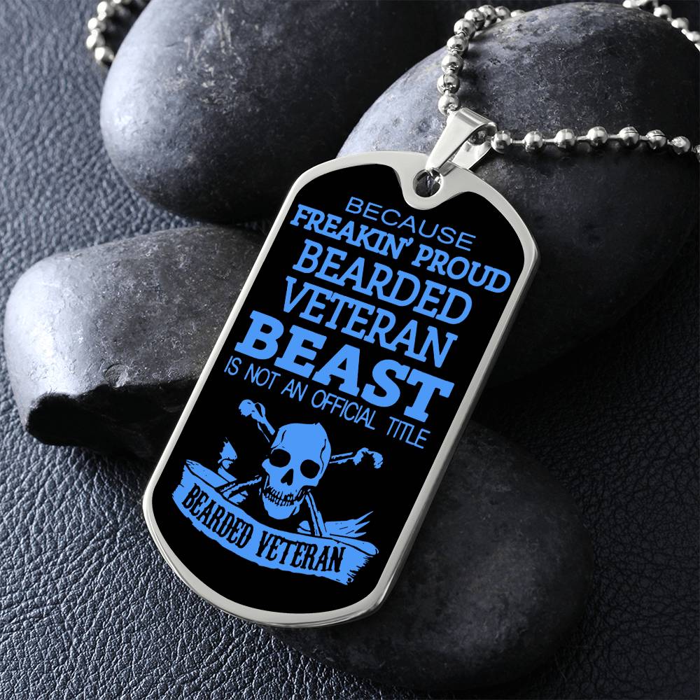 The Bearded Veteran Dog Tag