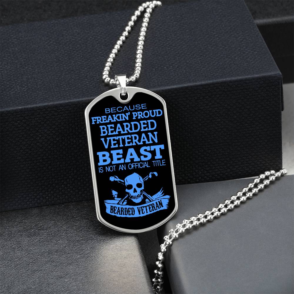 The Bearded Veteran Dog Tag