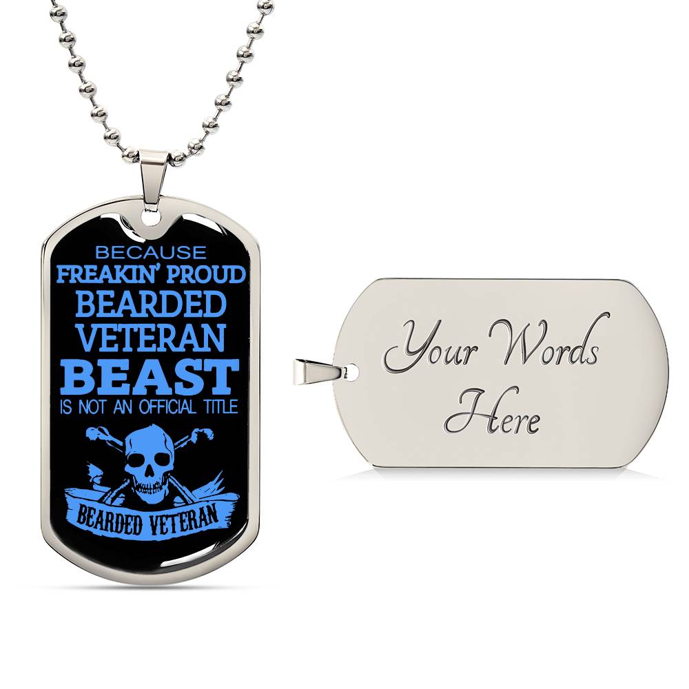 The Bearded Veteran Dog Tag