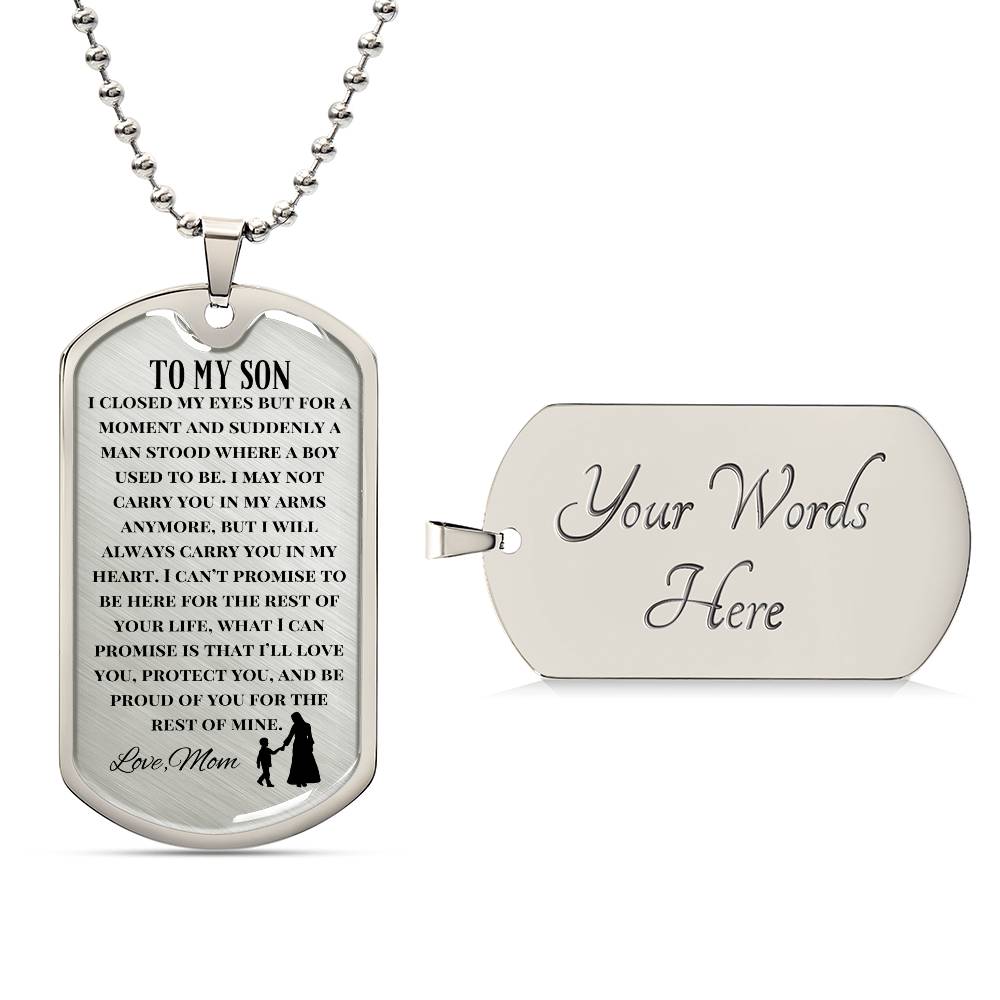 To My Son - Military Style Dog Tag