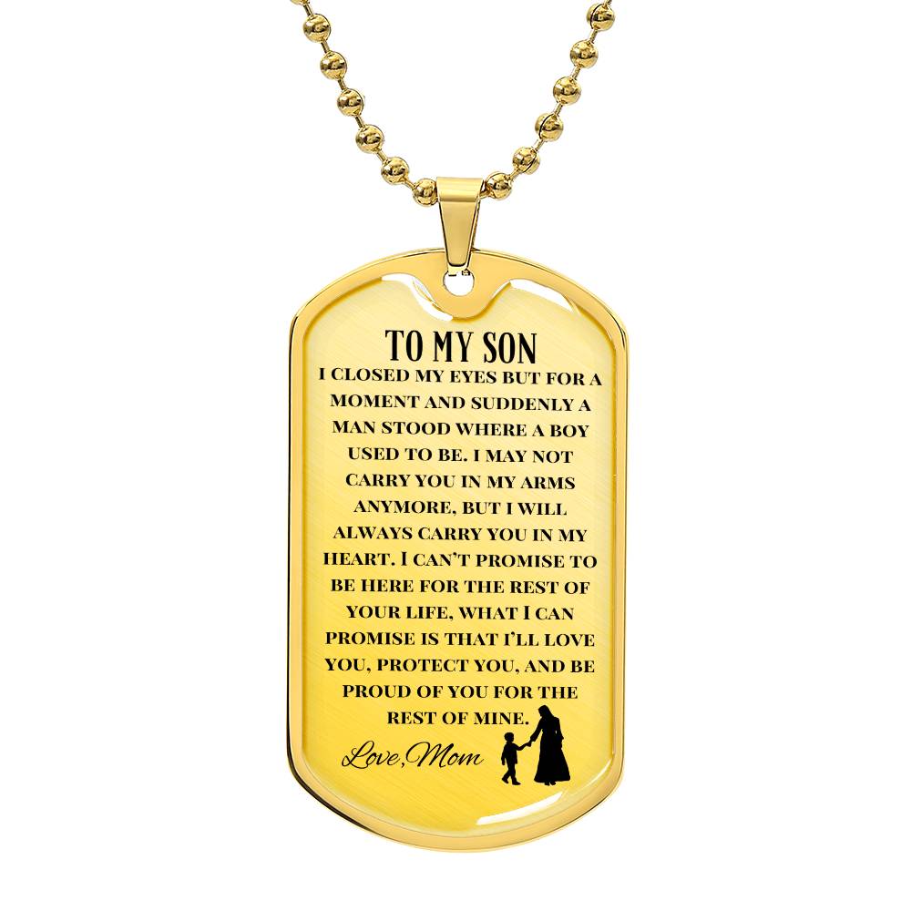 To My Son - Military Style Dog Tag