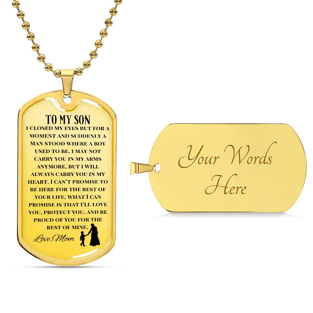 To My Son - Military Style Dog Tag