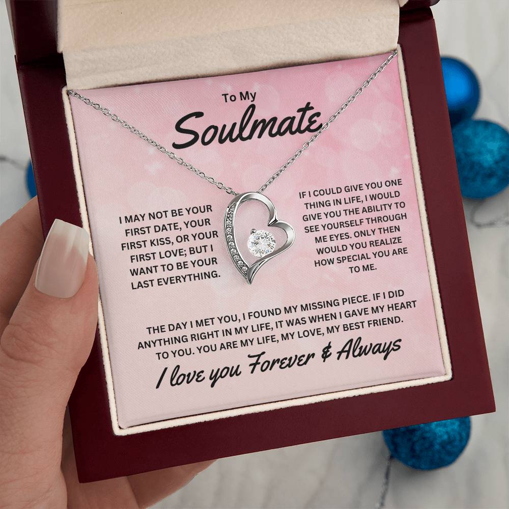 To My Soulmate My Life, My Love, My Best Friend - Forever Love Necklace