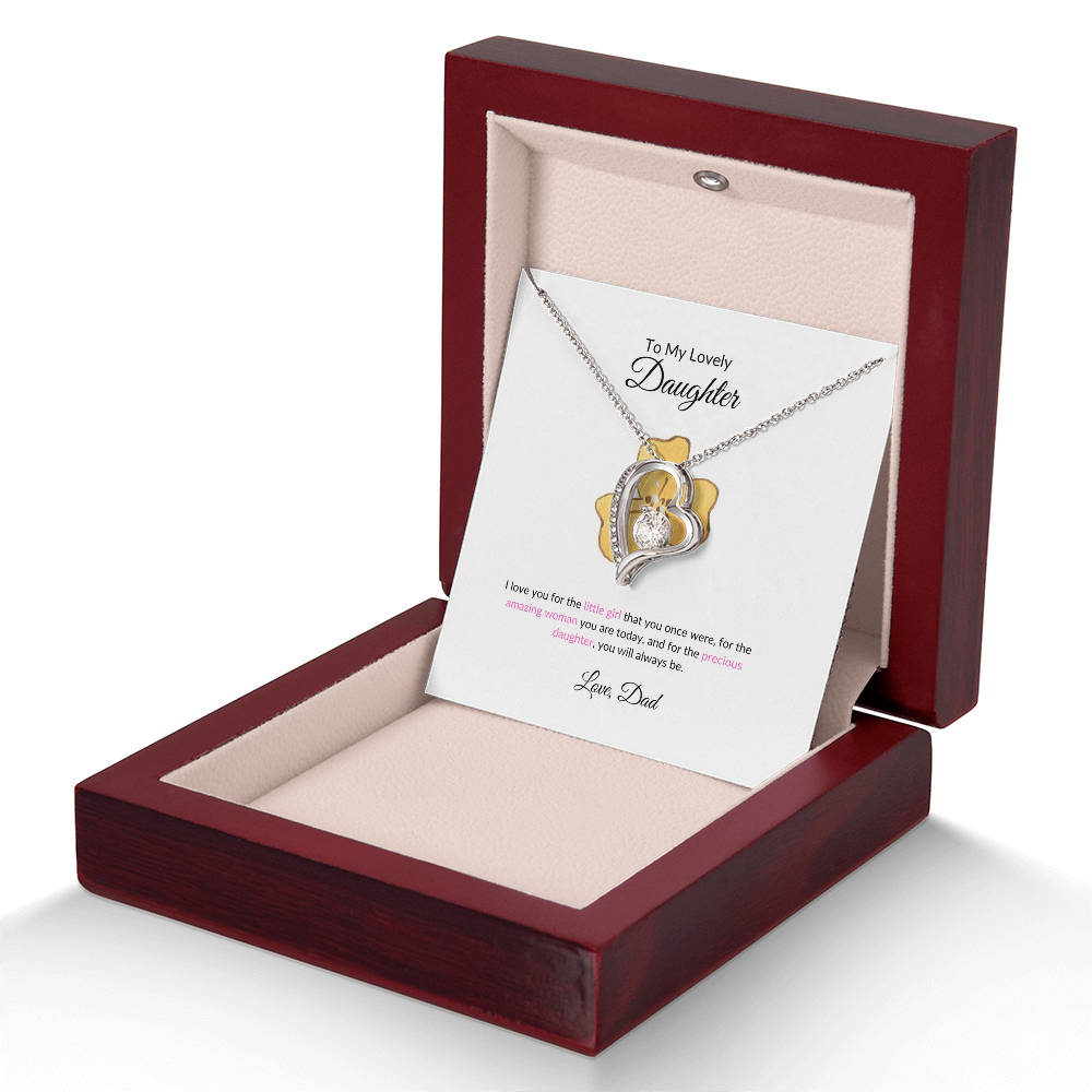 Forever My Daughter Forever Love Necklace Gift from Dad