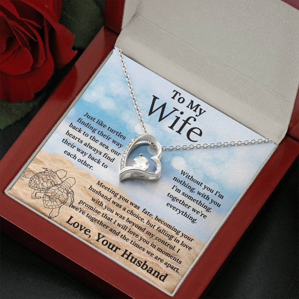 To My Wife Turtle Love Forever Love Necklace