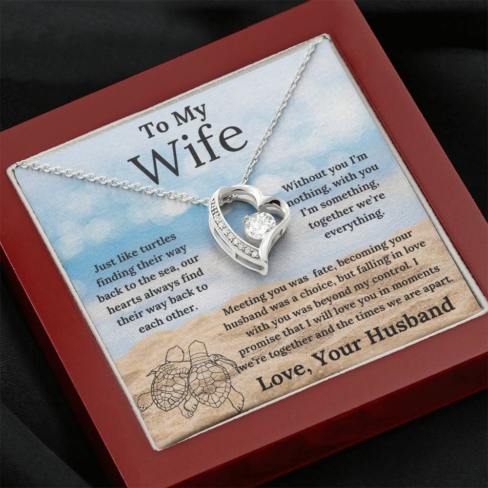 To My Wife Turtle Love Forever Love Necklace