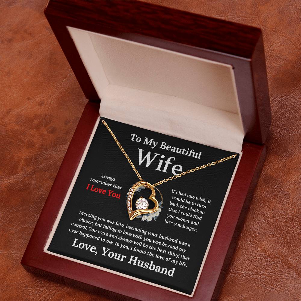 To My Beautiful Wife - Forever Love Necklace