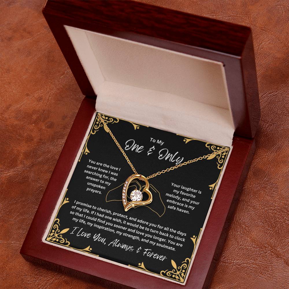 To My One & Only - You Are the Love I Never Knew - Forever Love Necklace