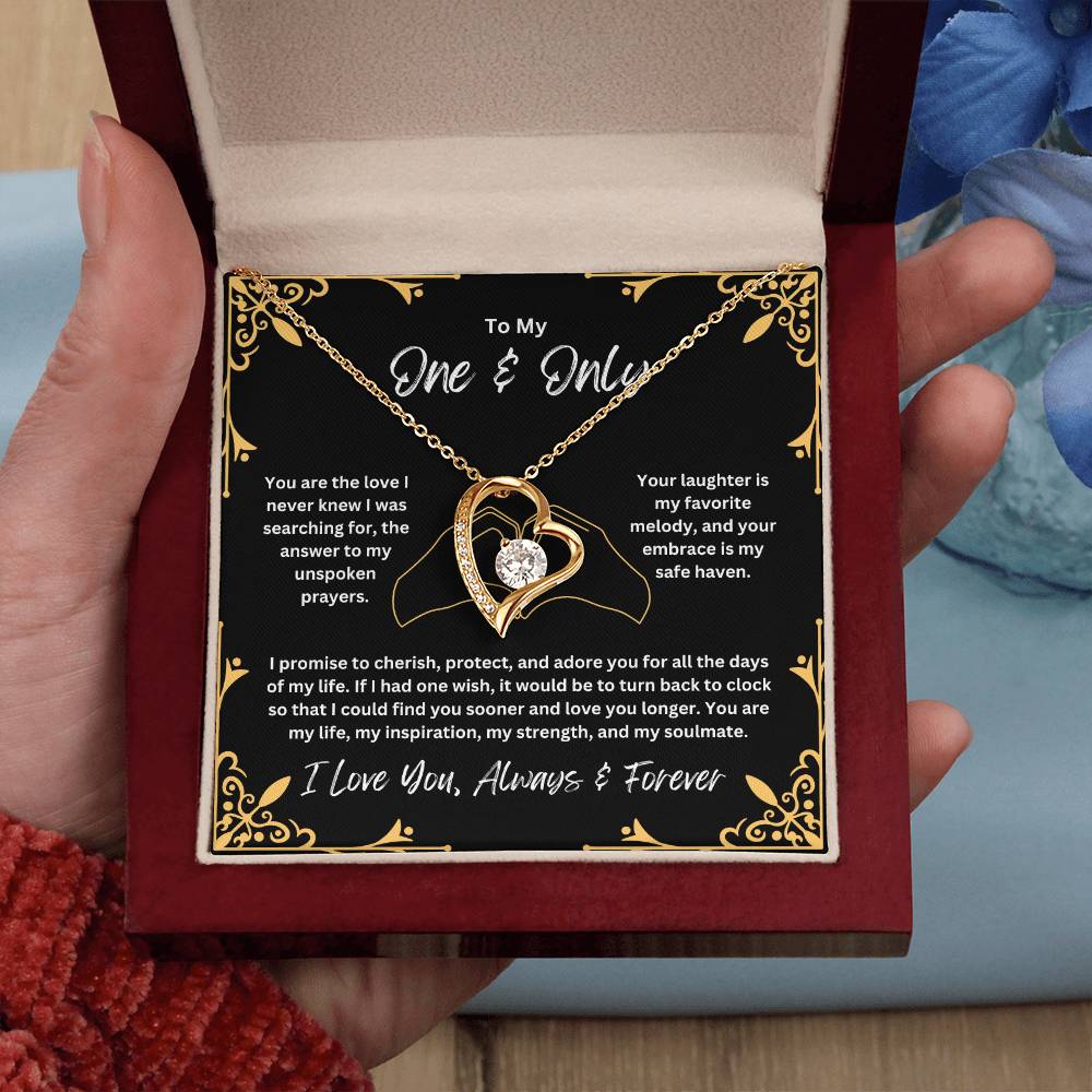 To My One & Only - You Are the Love I Never Knew - Forever Love Necklace