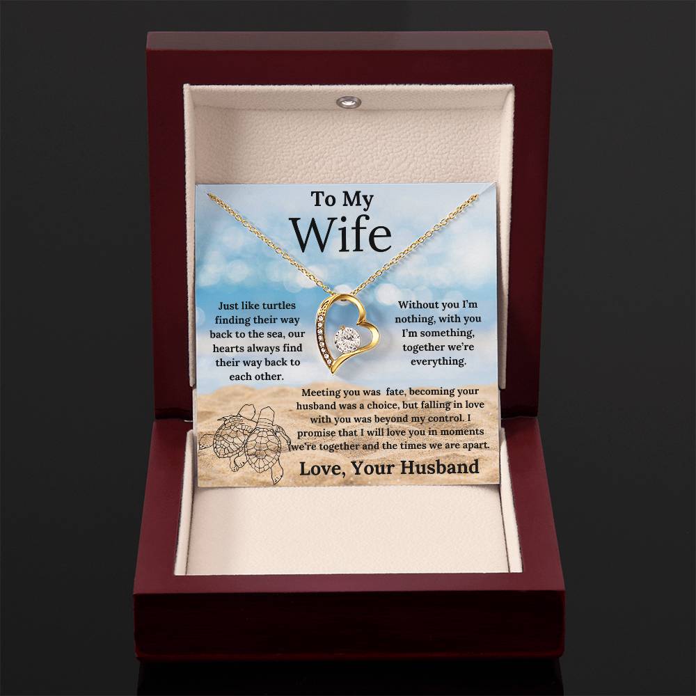 To My Wife Turtle Love Forever Love Necklace