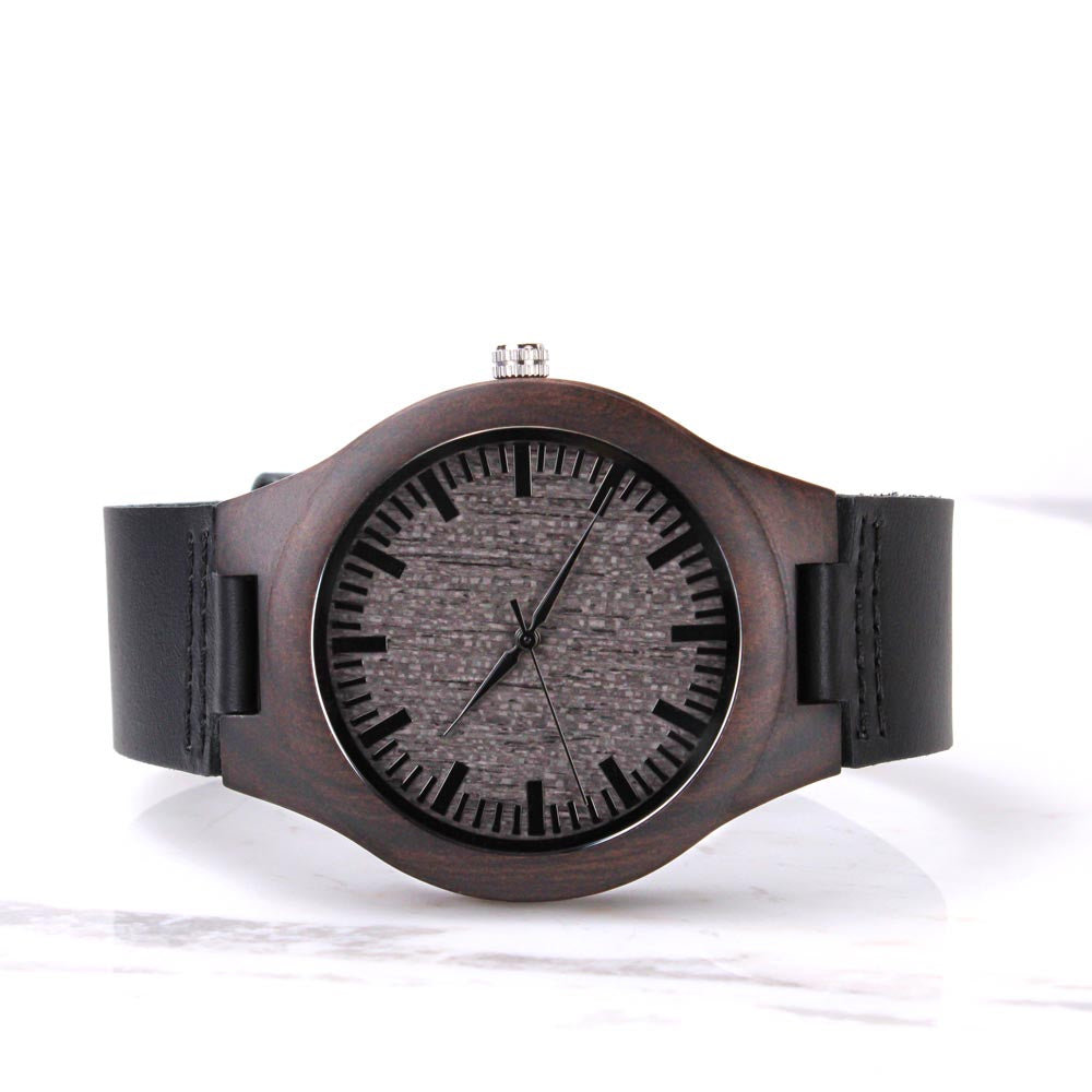DAD - Love In All Directions Engraved Wooden Watch