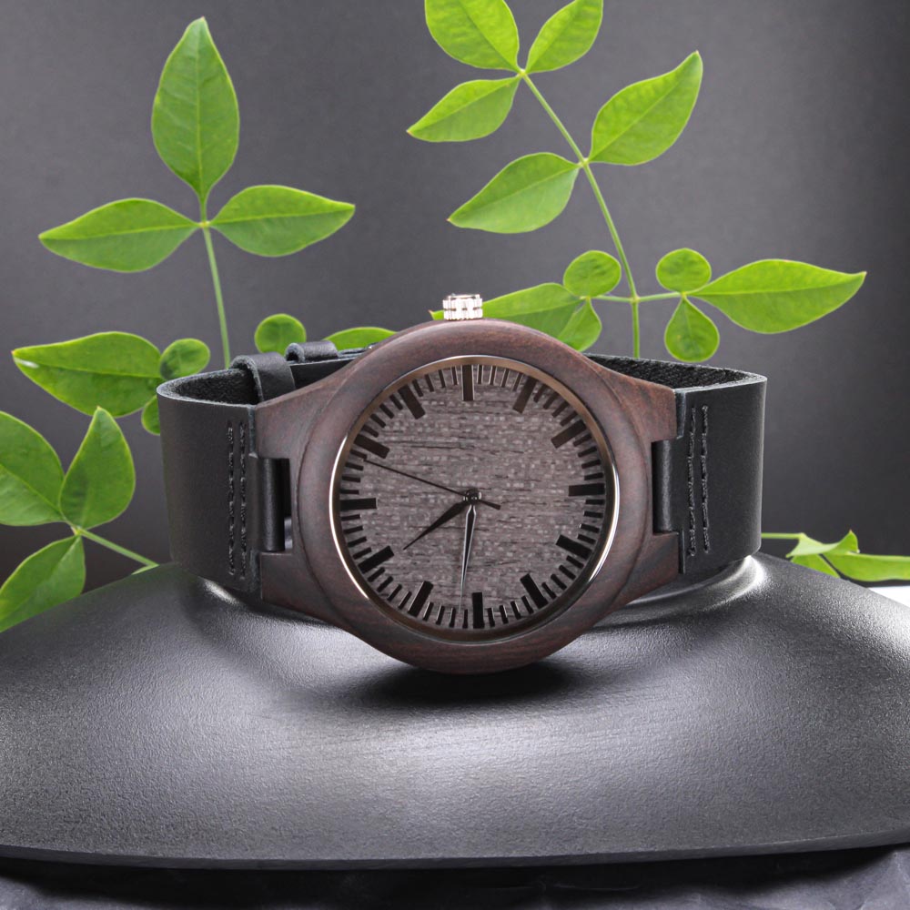 DAD - Love In All Directions Engraved Wooden Watch