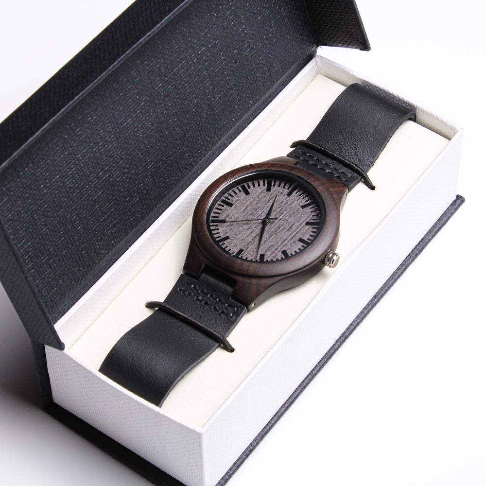 DAD - Love In All Directions Engraved Wooden Watch