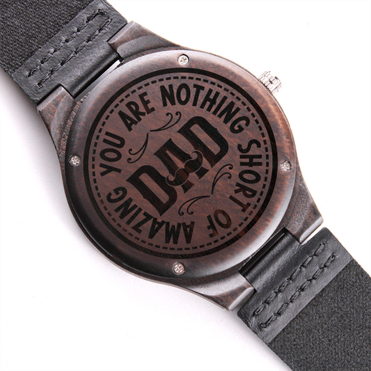 To an Amazing Dad - Wooden Engraved Timepiece