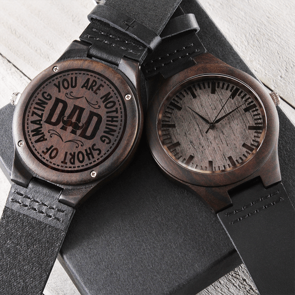 To an Amazing Dad - Wooden Engraved Timepiece