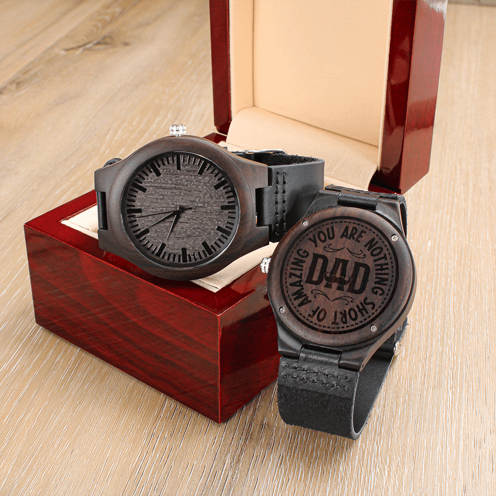 To an Amazing Dad - Wooden Engraved Timepiece