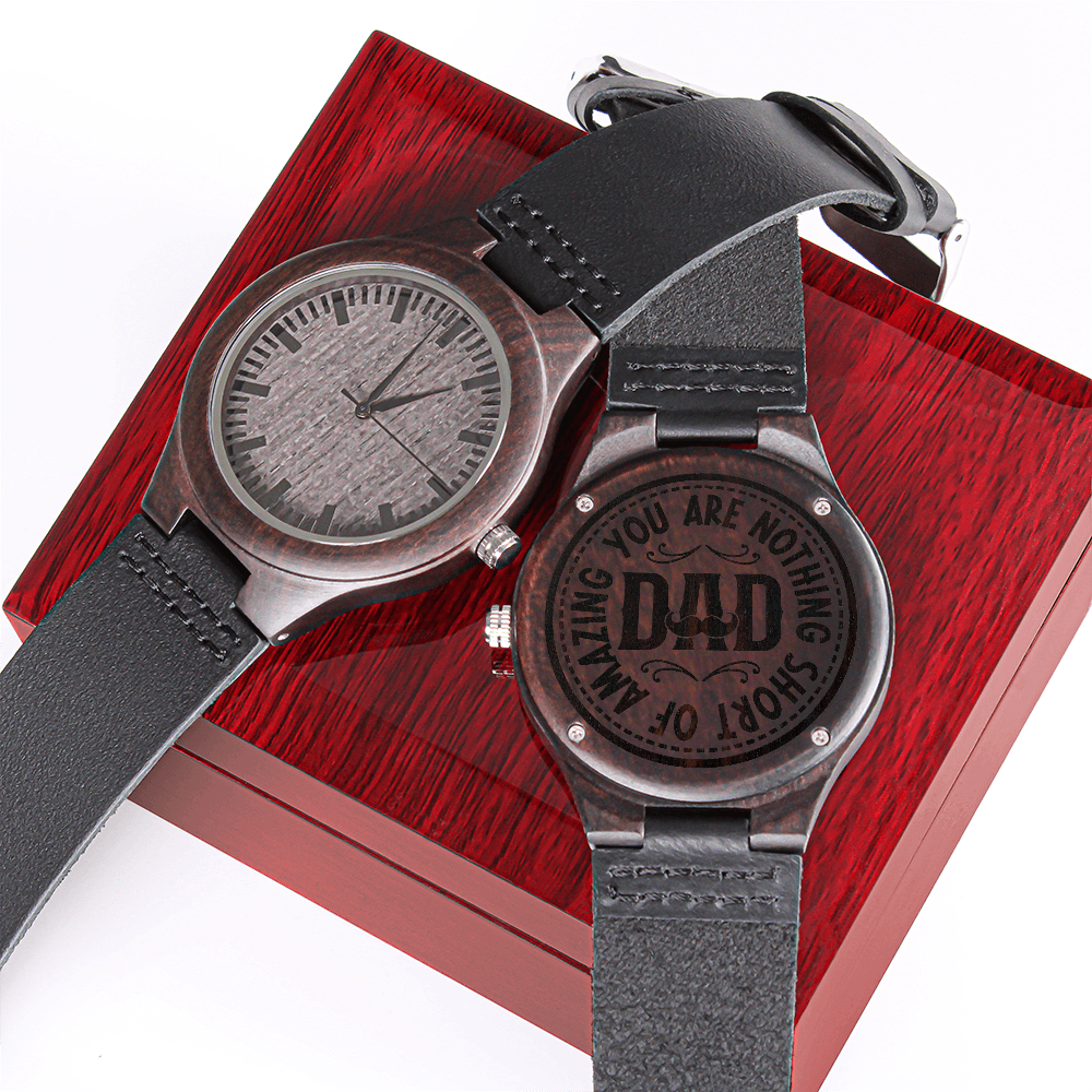 To an Amazing Dad - Wooden Engraved Timepiece