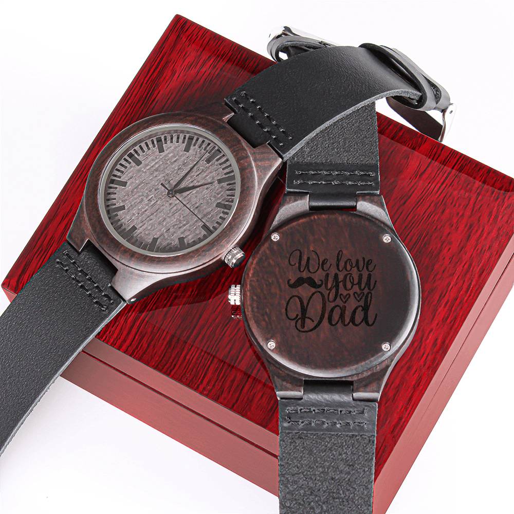 Timeless Love For Dad - Engraved Wooden Watch
