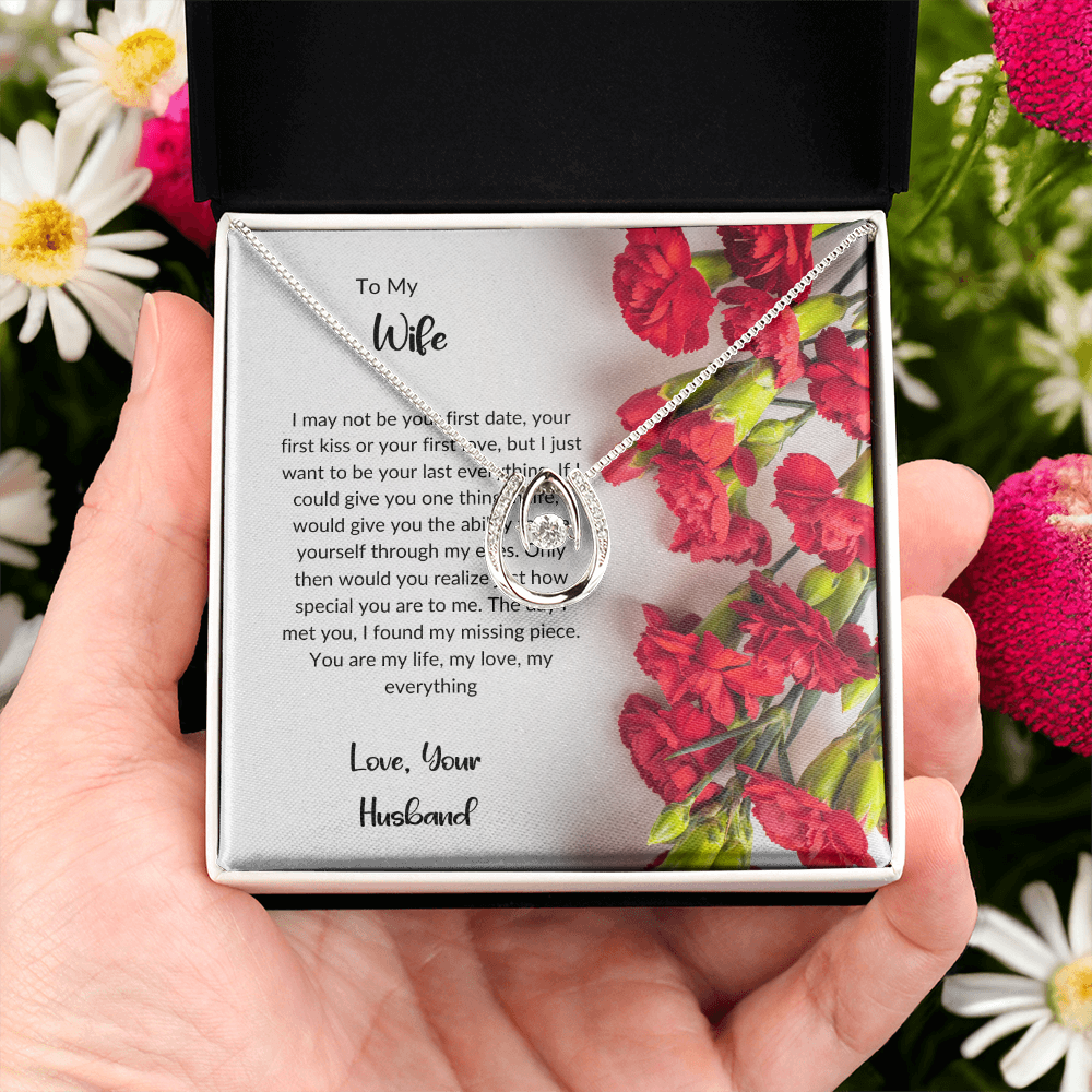 To My Wife - Lucky to Love You Necklace