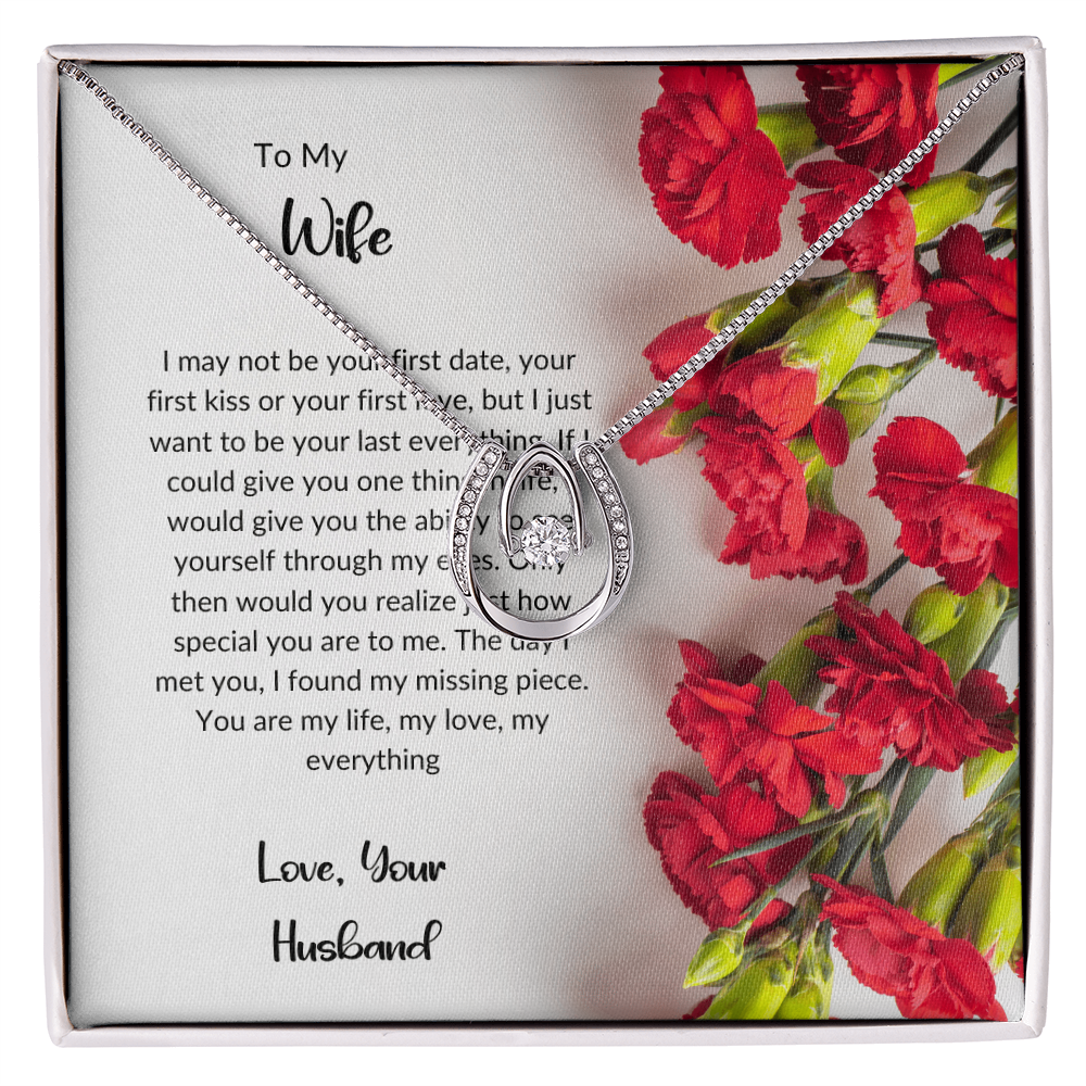 To My Wife - Lucky to Love You Necklace
