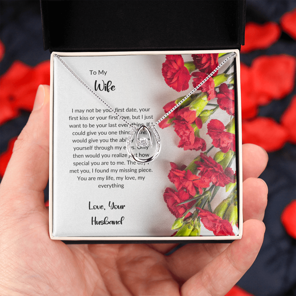 To My Wife - Lucky to Love You Necklace