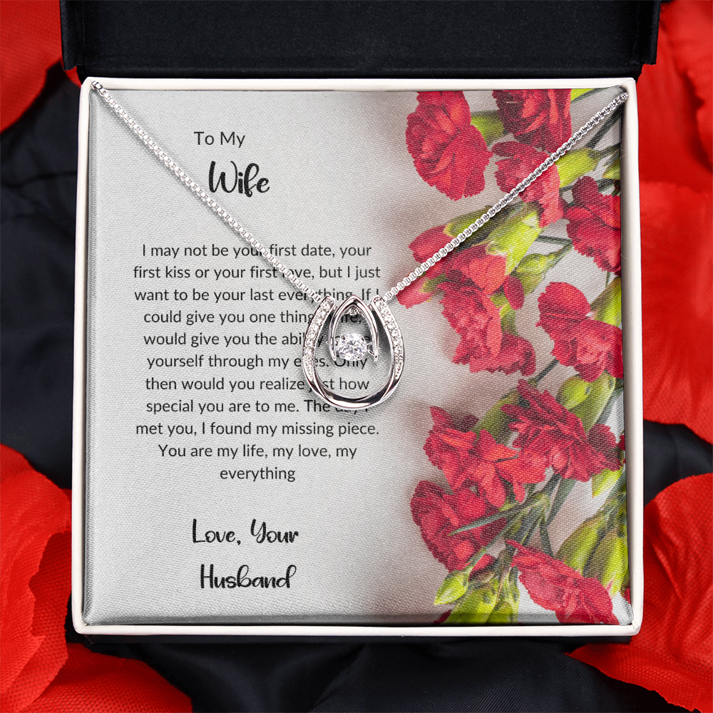 To My Wife - Lucky to Love You Necklace