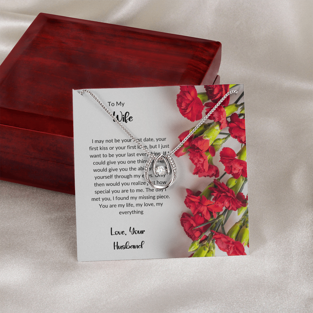 To My Wife - Lucky to Love You Necklace