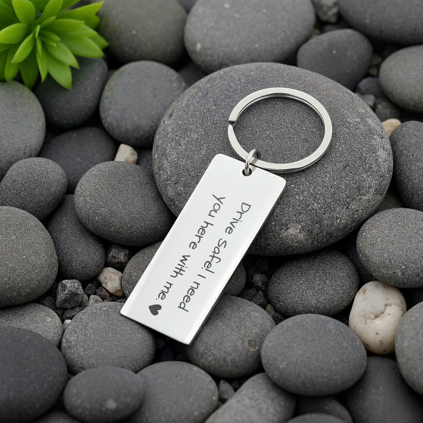 Drive Safe Rectangle Keychain