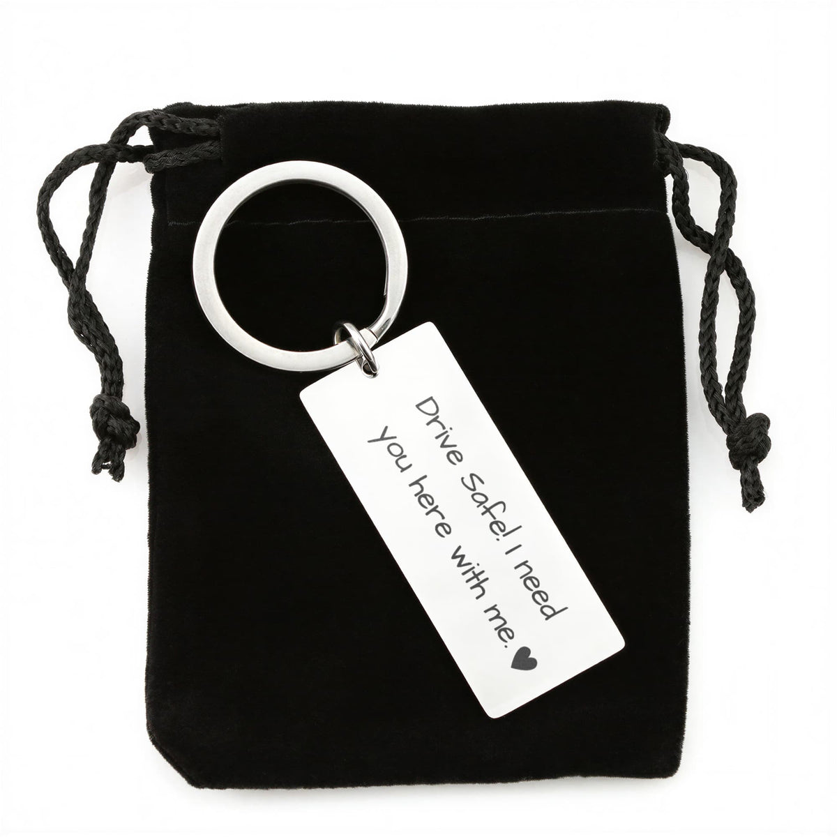 Drive Safe Rectangle Keychain