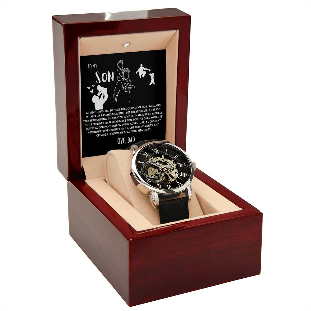 To My Son - Openwork Watch - From Dad