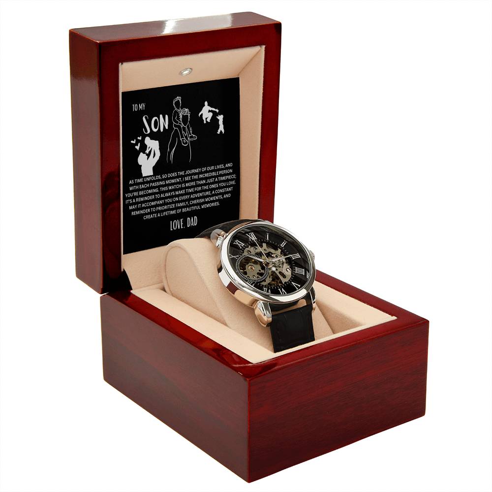 To My Son - Openwork Watch - From Dad