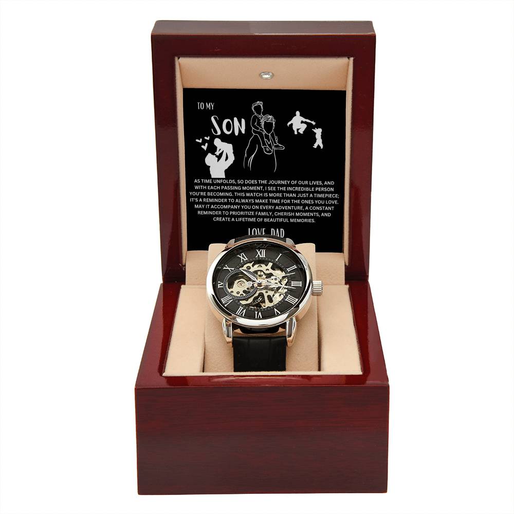 To My Son - Openwork Watch - From Dad