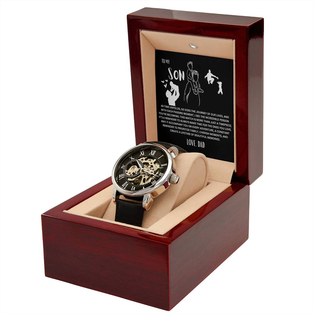 To My Son - Openwork Watch - From Dad