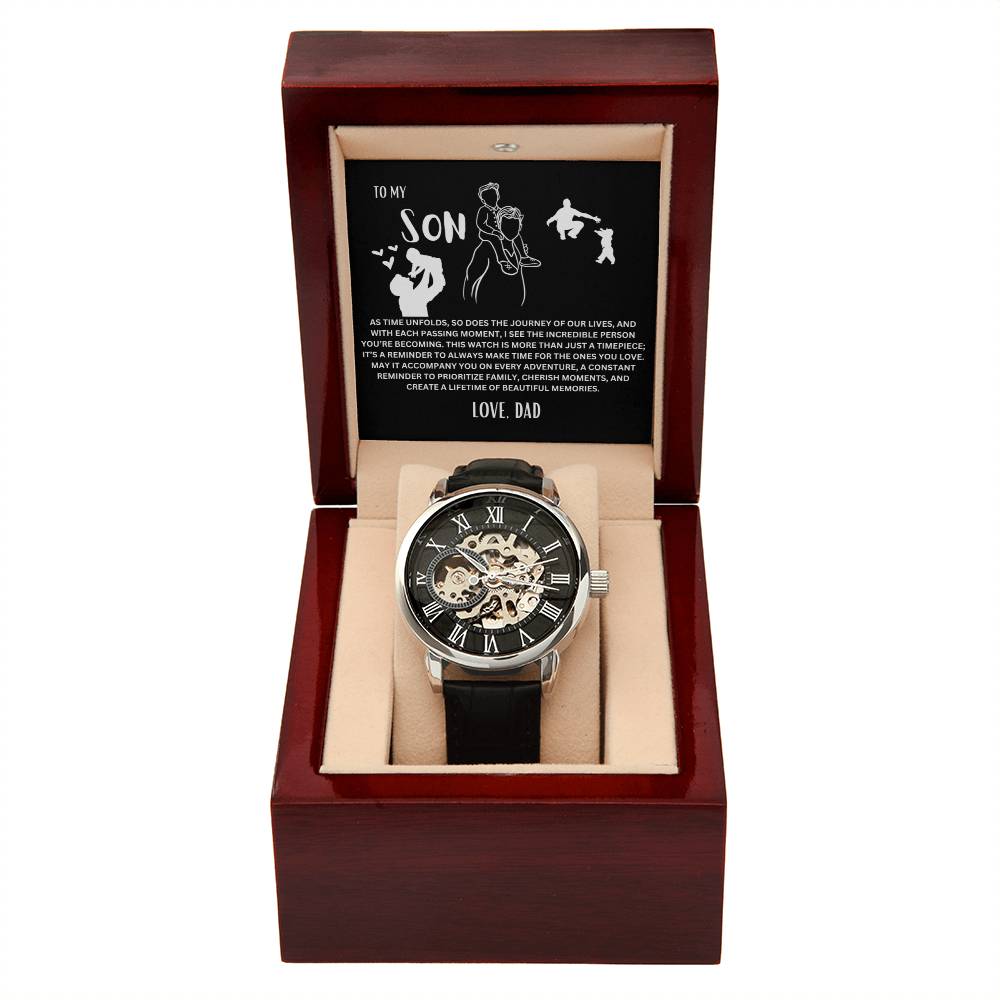 To My Son - Openwork Watch - From Dad