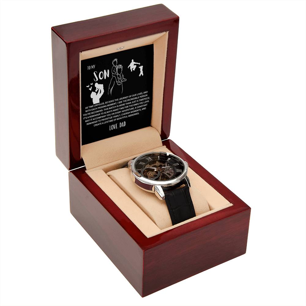 To My Son - Openwork Watch - From Dad