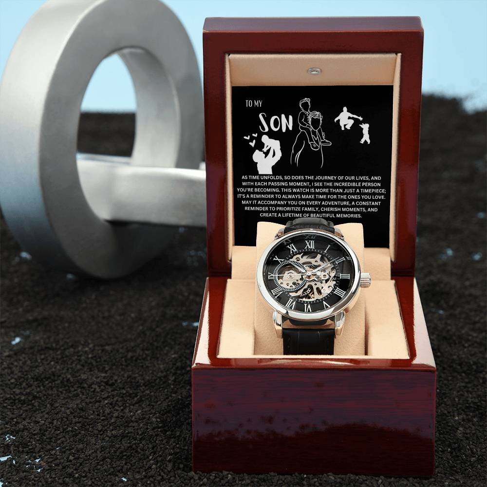 To My Son - Openwork Watch - From Dad