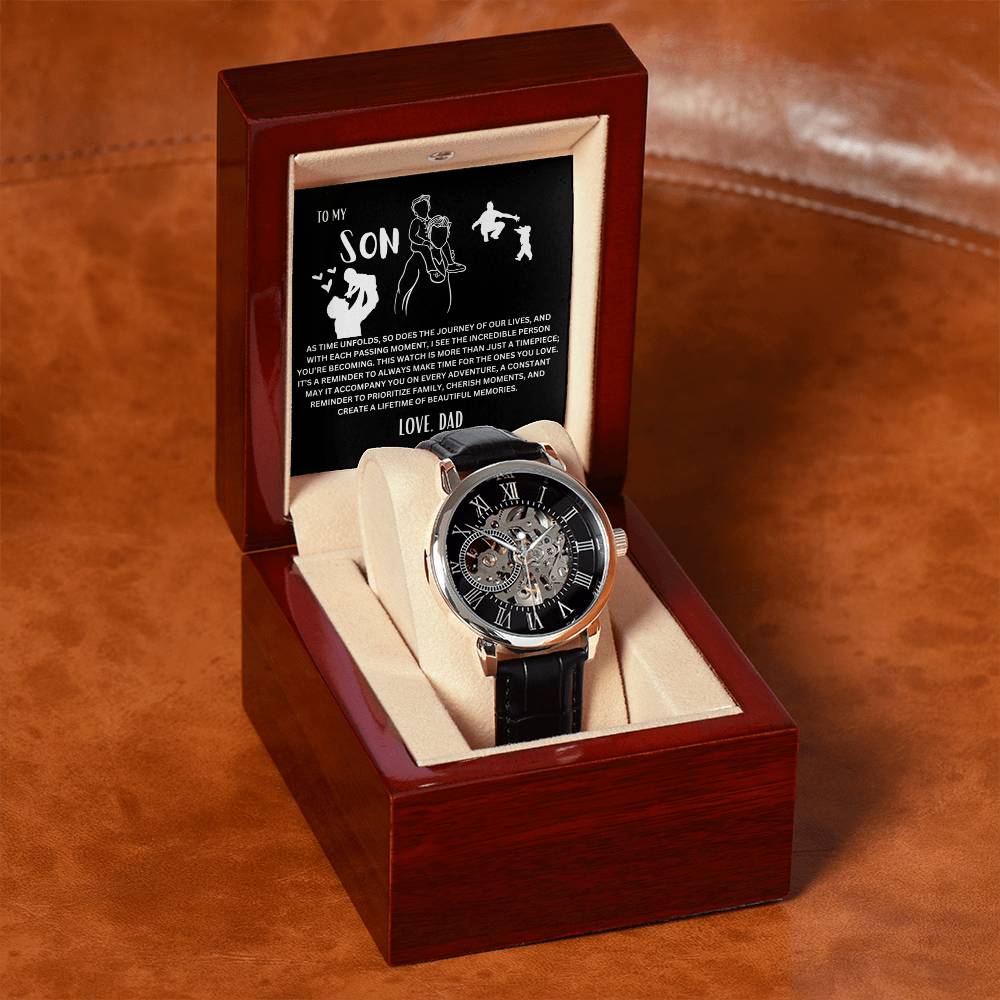 To My Son - Openwork Watch - From Dad