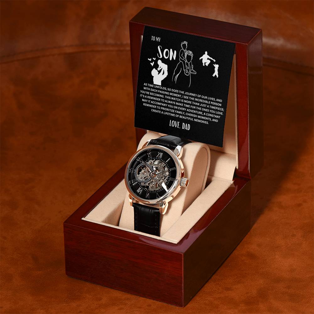 To My Son - Openwork Watch - From Dad