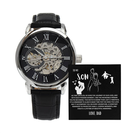 To My Son - Openwork Watch - From Dad