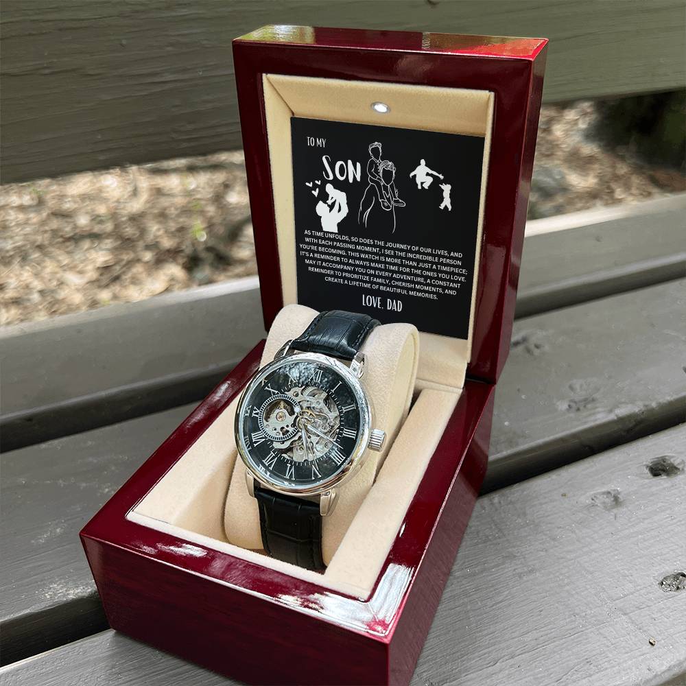 To My Son - Openwork Watch - From Dad