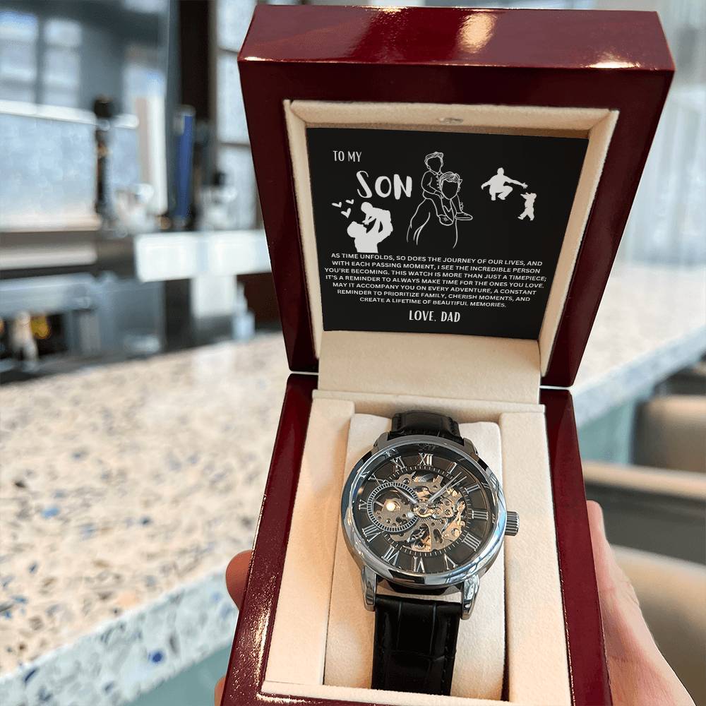 To My Son - Openwork Watch - From Dad